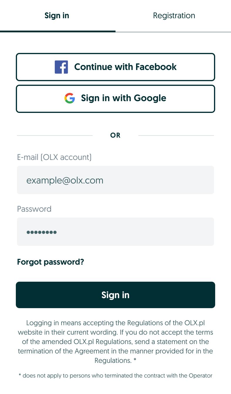 Login form